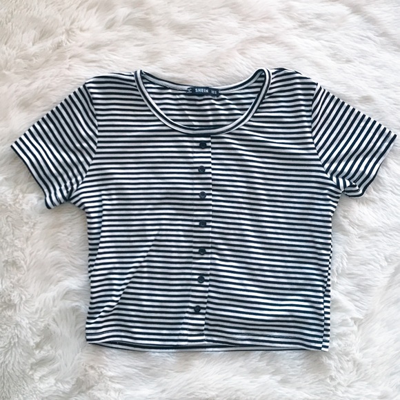 SHEIN Tops - SHEIN striped button up top